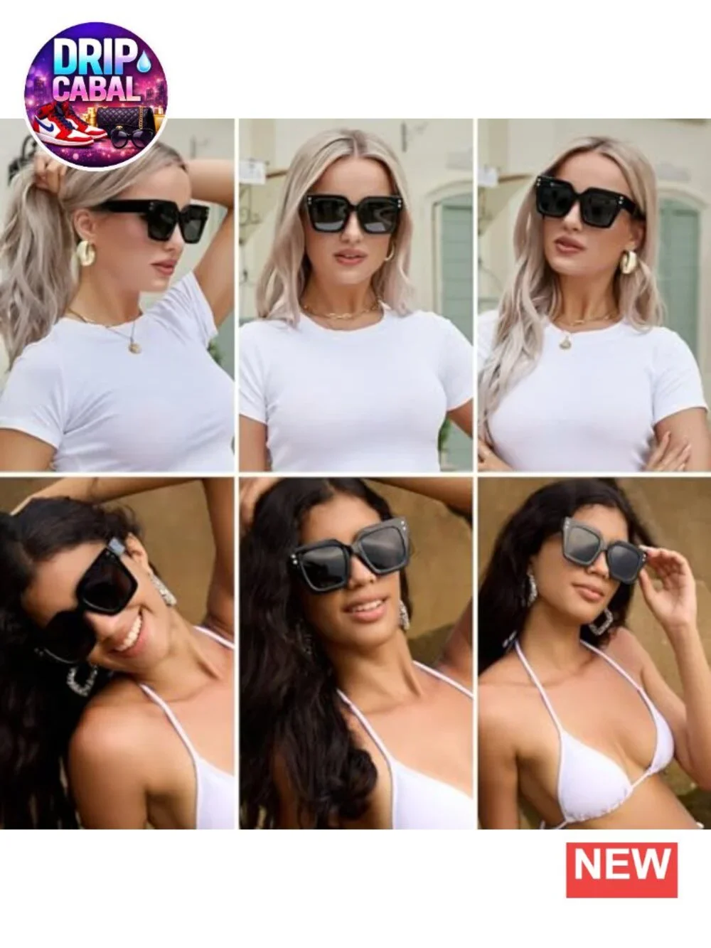 Polarized Oversized Square Sunglasses for Women UV400